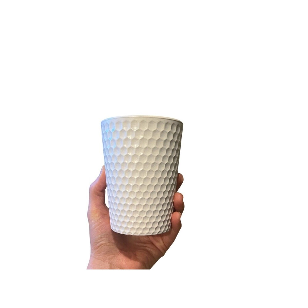 Honeycomb Ivory Planter Vase - Picture 5 of 10